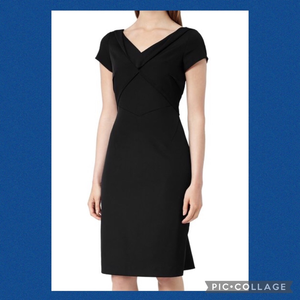 Reiss Agustini Fold Neck Dress